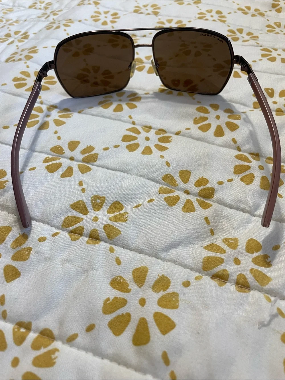 Air Force Mauve Brown Aviator Sunglasses for Men